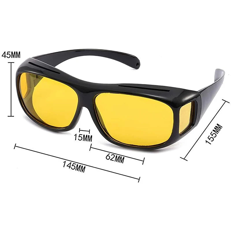 Car Night Vision Driving Glasses - Anti-Glare Motorcycle & Bicycle Goggles, UV Protection Sunglasses Eyewear for Drivers