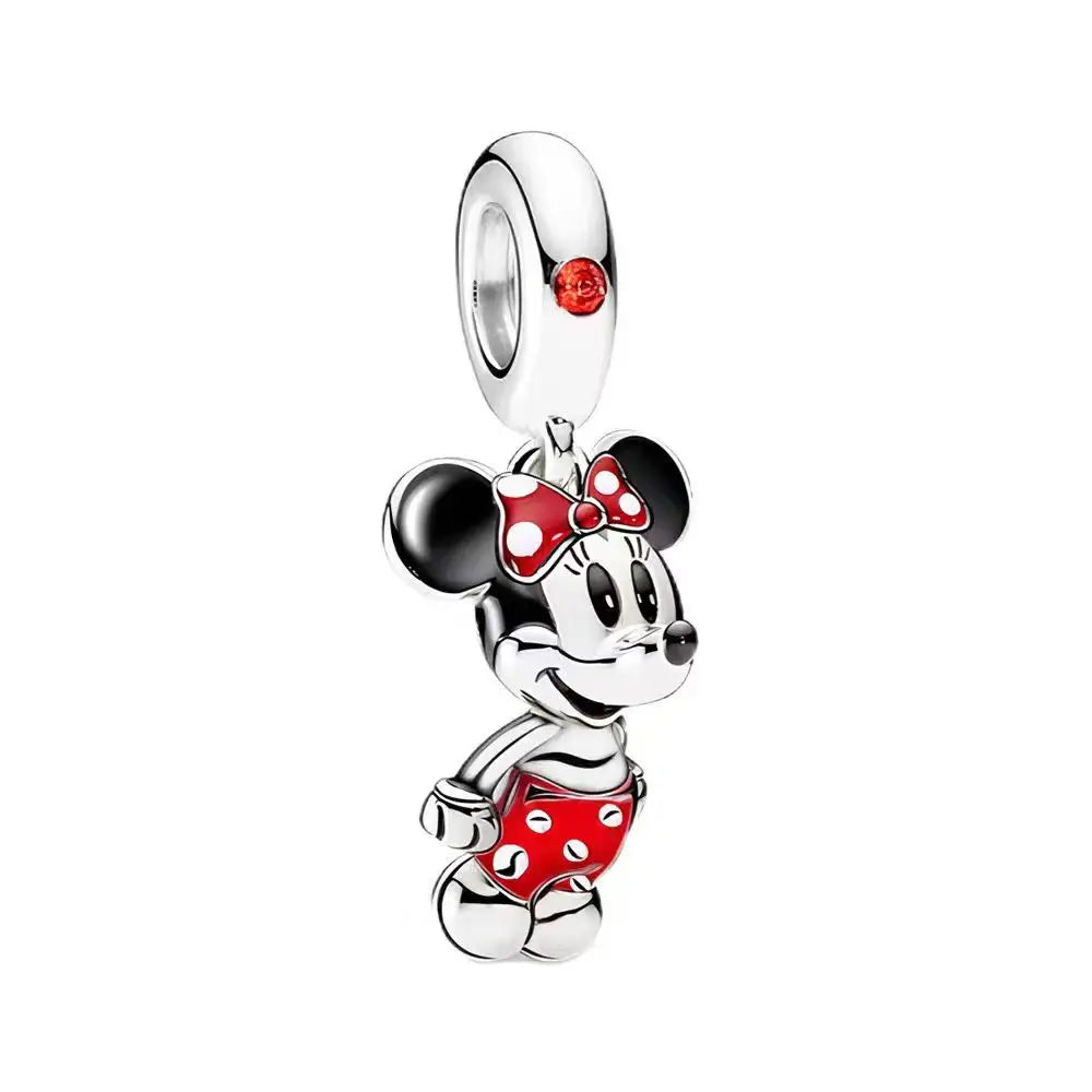 MINISO League of Legends Mickey & Minnie 925 Sterling Silver Charm – Beads Fit for Pandora Bracelet, Ladies Jewelry