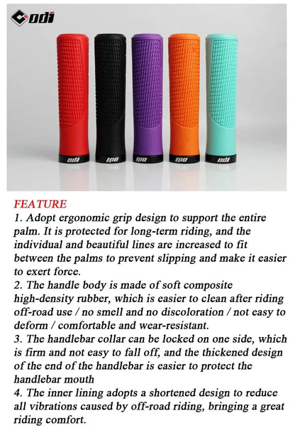 ODI Lock-On Bicycle Grips – Anti-Slip MTB Handlebar Covers for Mountain Bike, BMX, Folding & DH Cycling Parts