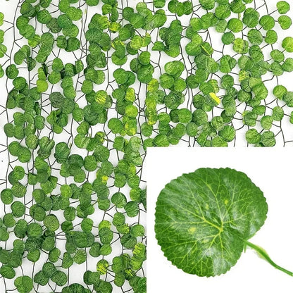 11M Artificial Ivy Leaf Garland — Green Hanging Vine for Outdoor Garden, Wall, Wedding & Home Decor