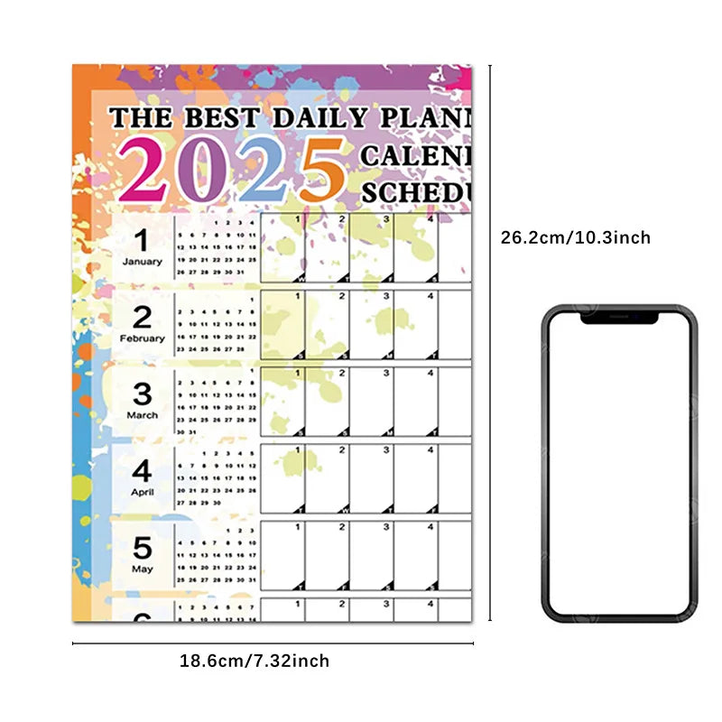 2024-2025 Kawaii Wall Calendar Planner – Large Schedule Organizer, To-Do List, Target Tracker, Office Supplies