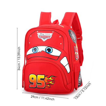 Disney 2024 Cartoon Car Backpack - Cute Kindergarten and Preschool School Bag for Children
