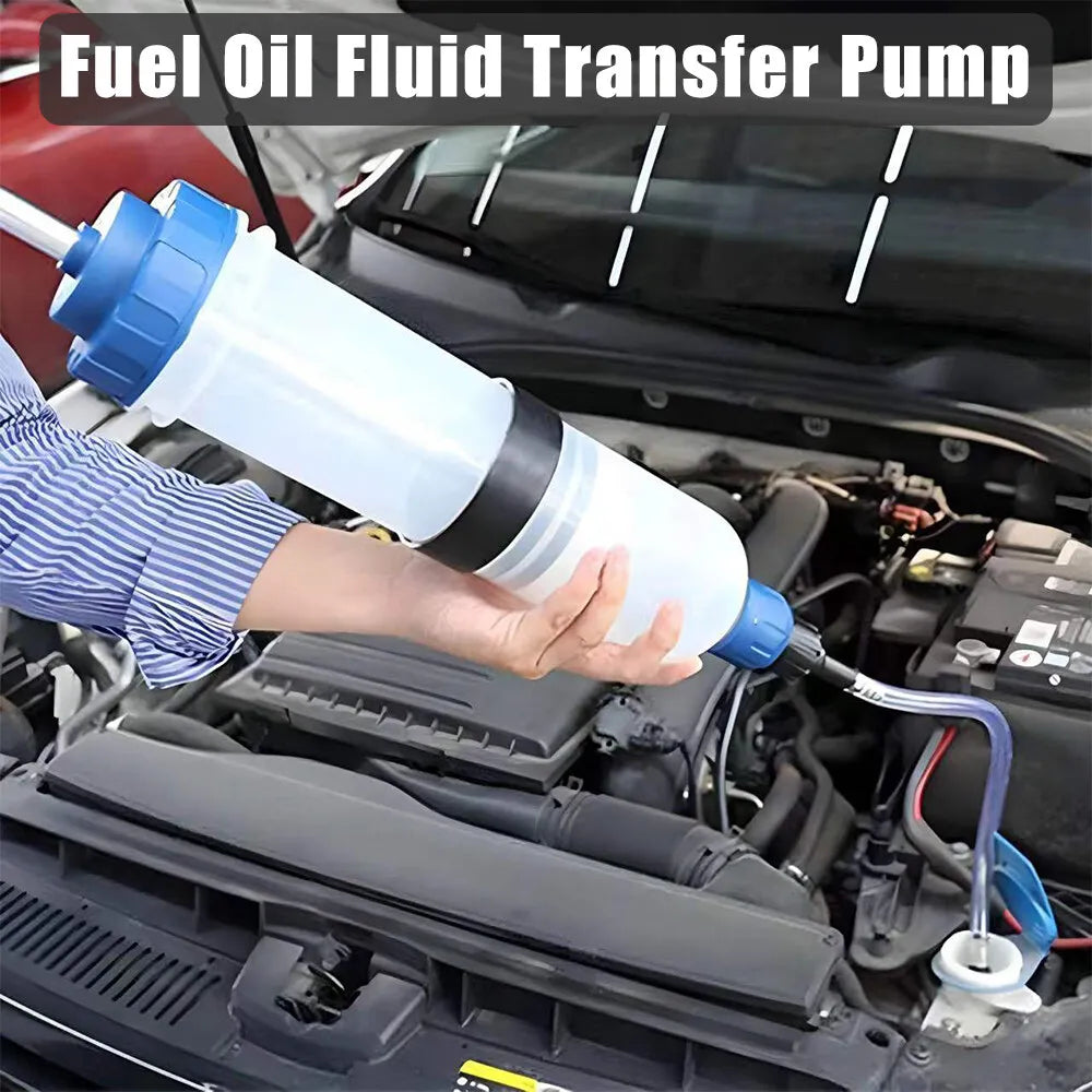 1.5L Oil & Fluid Extractor Pump – Automotive Oil Change Syringe Bottle, Fuel Transfer Hand Too