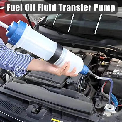 1.5L Oil & Fluid Extractor Pump – Automotive Oil Change Syringe Bottle, Fuel Transfer Hand Too