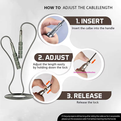 Telescopic Skipping Rope – Racing & Fitness Jump Rope for Students, Men & Women, Weight Loss