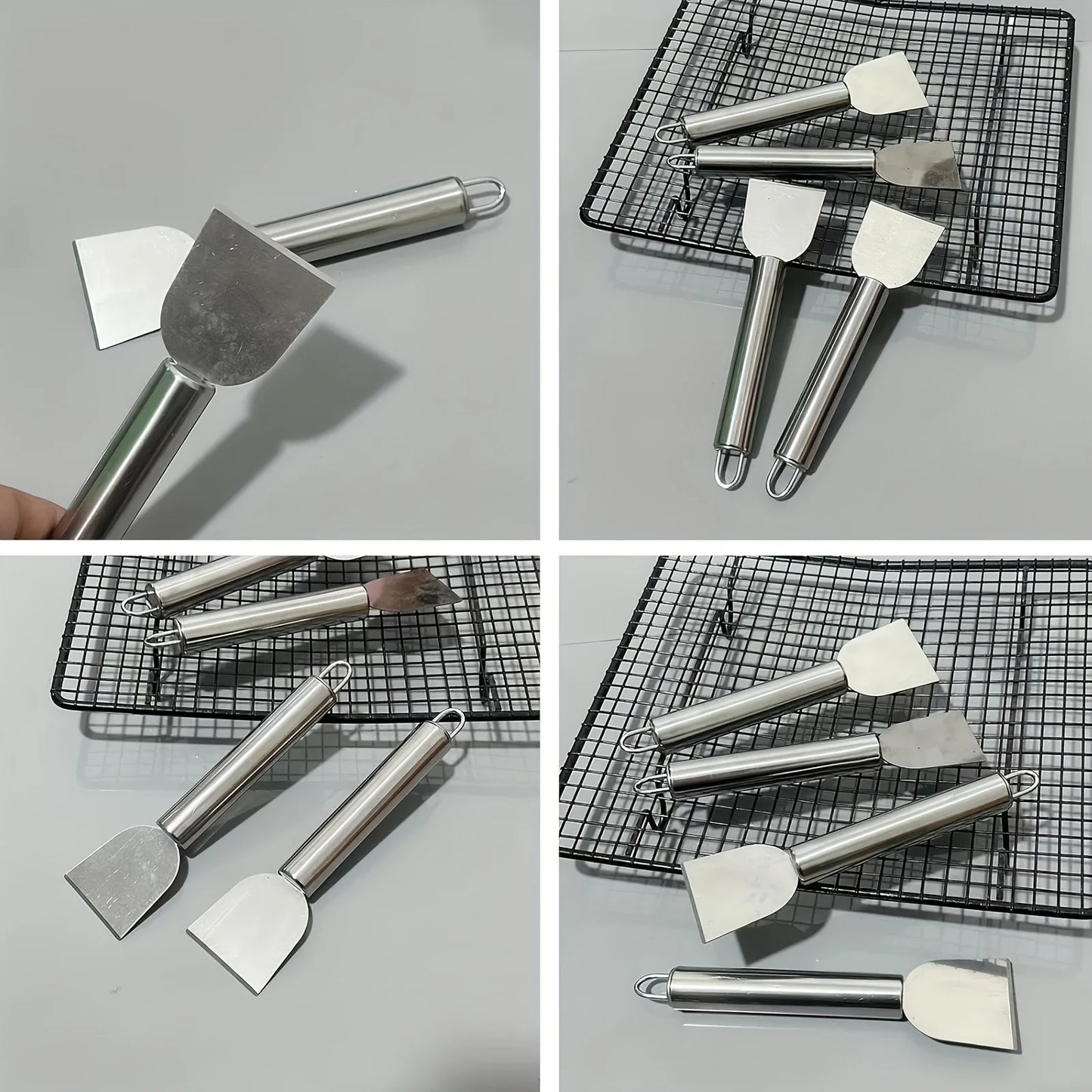 Versatile Stainless Steel Cleaning Scraper – Durable Metal Glue Remover & Snow Shovel for Kitchen, Bathroom, and Home Use