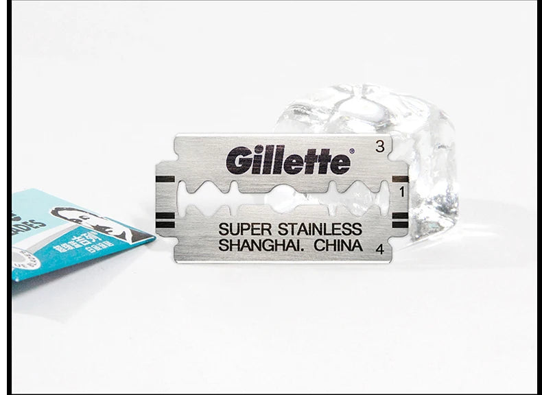 Gillette Super Blue Straight Razor for Men - Stainless Steel Razor Bla ...