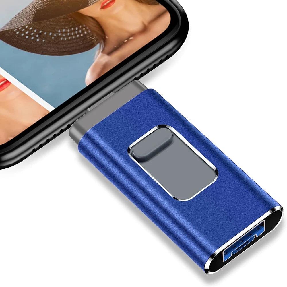 iPhone Flash Drive 3.0 – 256GB, 128GB, 64GB Memory Stick, External Storage for iPhone, PC, iPad, and More Devices