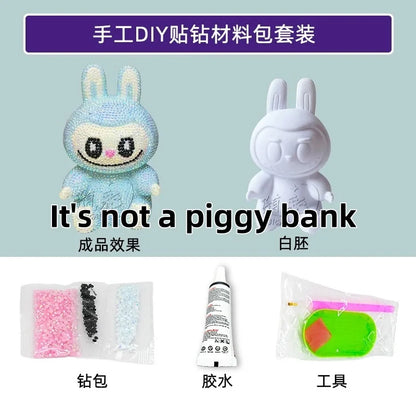 Hot Sale DIY Anime Piggy Bank – Cartoon Melody & Hello Kitty Diamond Stick Figurine Model Gift Statue Doll