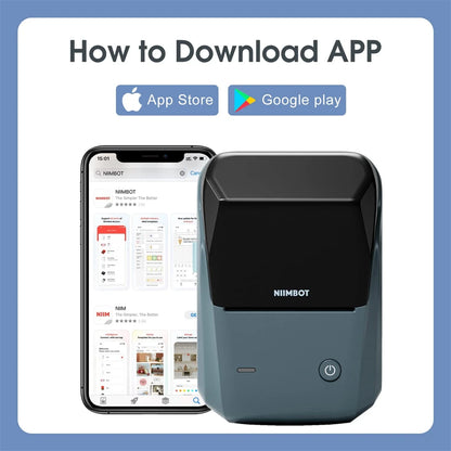 Niimbot B1 Mini Portable Thermal Printer – Self-Adhesive Label Maker, Pocket Printer, Bluetooth Labeling Machine