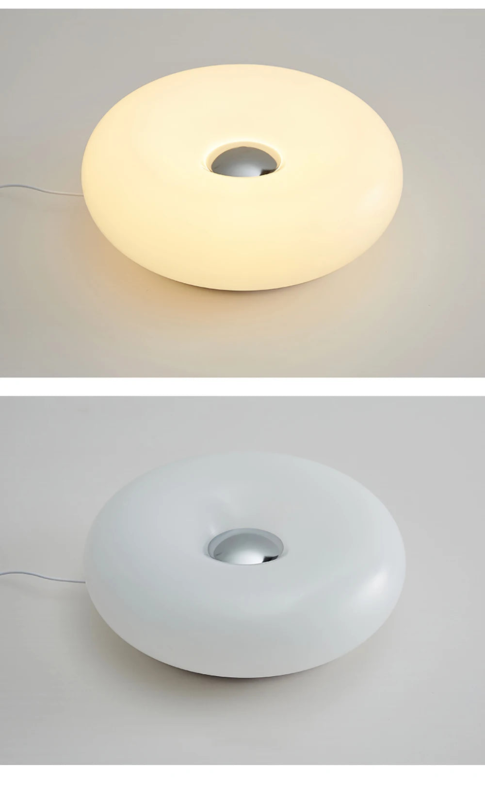 Bauhaus USB Table Lamp - Donut-Shaped Ambient Light for Bedroom, Living Room, & Dining Room Decoration