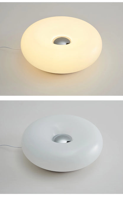 Bauhaus USB Table Lamp - Donut-Shaped Ambient Light for Bedroom, Living Room, & Dining Room Decoration