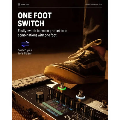 Donner Arena 2000 Multi-Effect Pedal – 278 Effects, IR AMP, Drum Looper, MIDI In, Software App for Electric Guitar