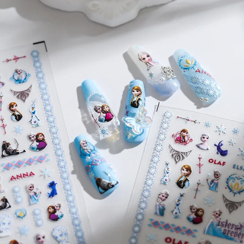 Cute Snoopy 5D Nail Stickers – Cartoon Anime Nail Art Decoration