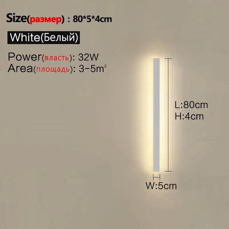 Waterproof Outdoor Wall Light – LED Garden Lamp, Modern Nordic Style for Living Room & TV Background, IP65, 110/220V Wall Washer