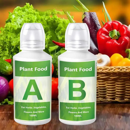 Hydroponic AB Nutrient Solution Set – Plant Fertilizer for Flowers & Vegetables