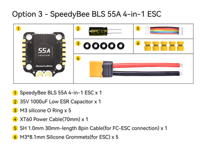 SpeedyBee F4 F405 V4 30x30 Stack – 55A/60A BLS 4-in-1 ESC, ICM42688P, Wireless Bluetooth FC for FPV Racing Drones, iNAV & Betaflight Compatible