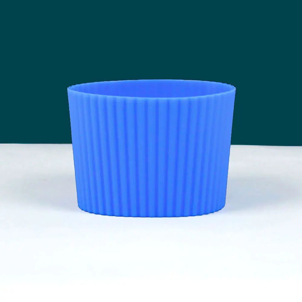 Silicone Coffee Cup Cover & Sleeve — Anti-Scalding, Anti-Slip Universal Tapered Thread Mug Protector for Ceramic & Glass Cups