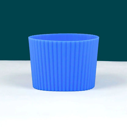 Silicone Coffee Cup Cover & Sleeve — Anti-Scalding, Anti-Slip Universal Tapered Thread Mug Protector for Ceramic & Glass Cups