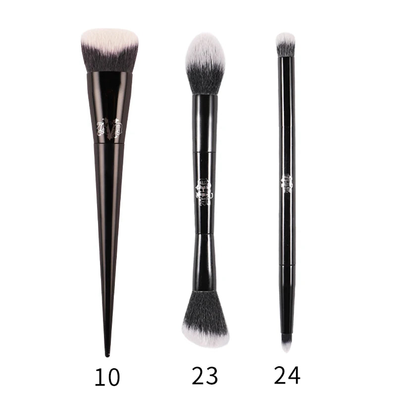 Kat Von D Makeup Brush Set – KVD Foundation, Blush, Highlight, Concealer, Powder & Eyeshadow Brushes Kit
