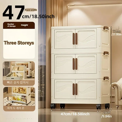 Foldable Storage Box with Clear Door – Durable, Spacious Organizer for Clothes, Books, Toys & Home Essentials