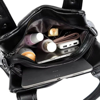 Luxury Women’s Leather Handbag – Large Capacity Shoulder & Crossbody Designer Bag