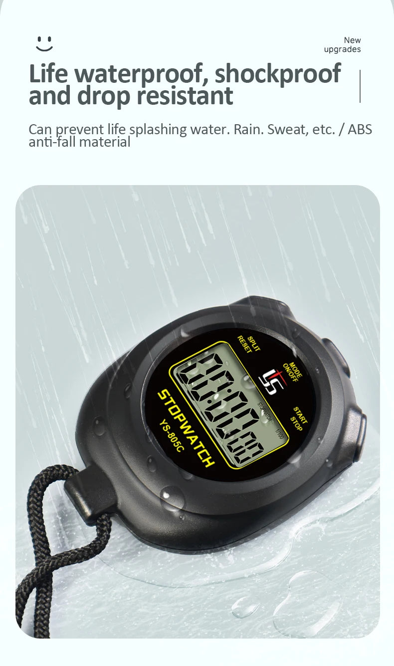 Professional Digital Pocket Stopwatch – Handheld Chronometer Timer with 0.01s Precision for Outdoor Sports & Training