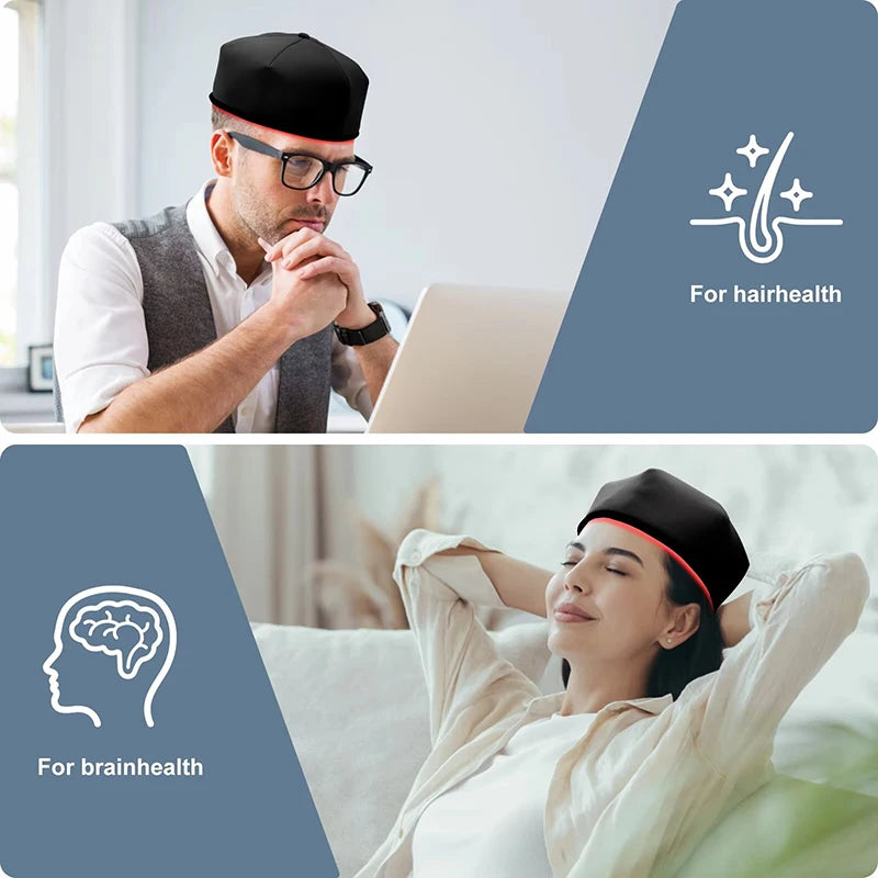 Red Light Therapy Hair Growth Hat – Near-Infrared LED Cap for Scalp Relief, Hair Loss Prevention & Head Relaxation