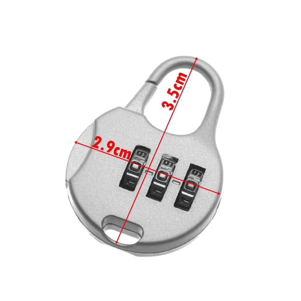 Metal Mini 3 Digit Password Lock: Combination Code Padlock for Travel ...