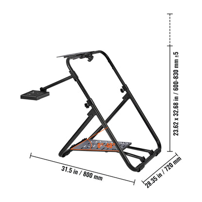 SucceBuy Foldable Racing Wheel Stand — Height Adjustable Universal Base for Logitech & Thrustmaster Wheels