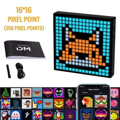 LED Pixel Display Night Light – APP Controlled Programmable Text & Animation DIY Lamp for Home, Bedroom, Game Room & Bar Decor