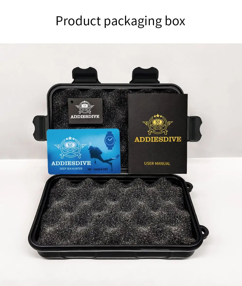 ADDIESDIVE Men's Luxury Quartz Watch – VH31, 100m Waterproof, Green AR Coating, Luminous, 316L Stainless Steel, 36mm