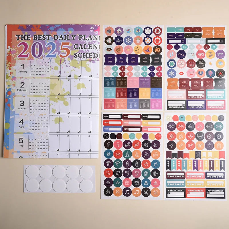 2024-2025 Kawaii Wall Calendar Planner – Large Schedule Organizer, To-Do List, Target Tracker, Office Supplies