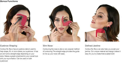Eyeliner Cards & Contour Stencils - Face, Cheek, Nose Makeup Model & Eyebrow Shaper Tools for Beauty Accessories