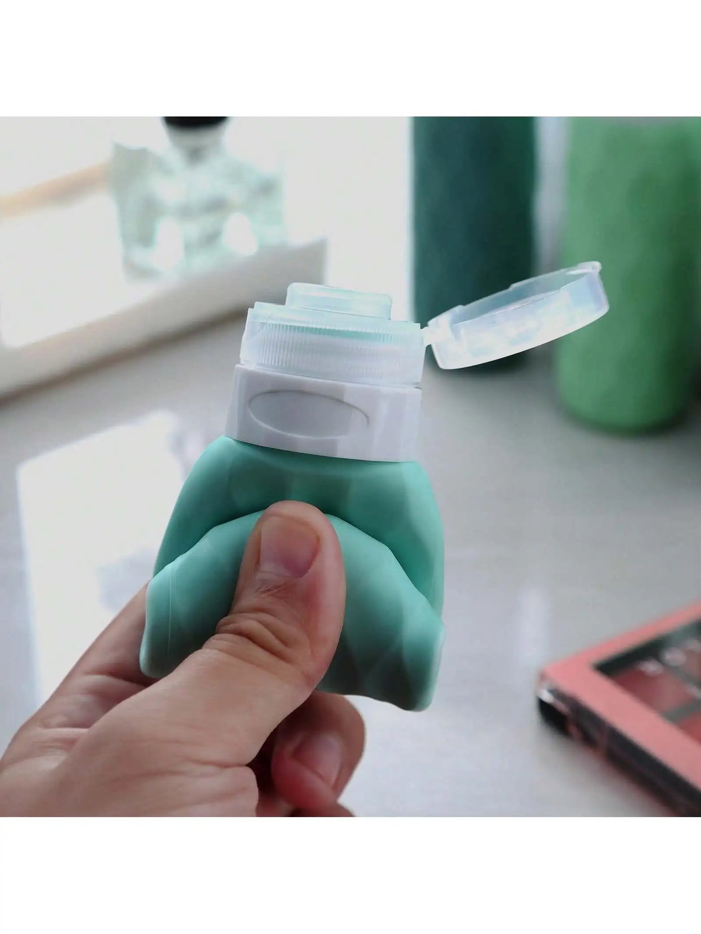 4-Pack Silicone Travel Bottles – 3oz TSA-Approved, Leak-Proof, BPA-Free Portable Toiletry Containers