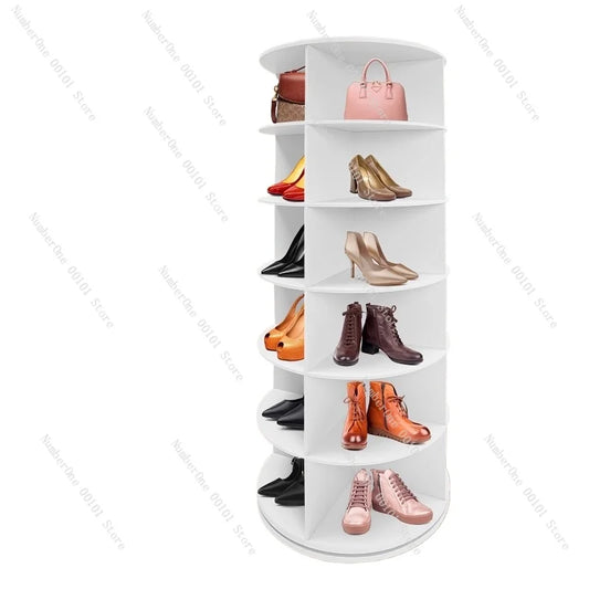 Rotating Multi-Layer Shoe Rack – Floor-to-Ceiling Shoe Cabinet & Bag Display Organizer with 360° Rotation