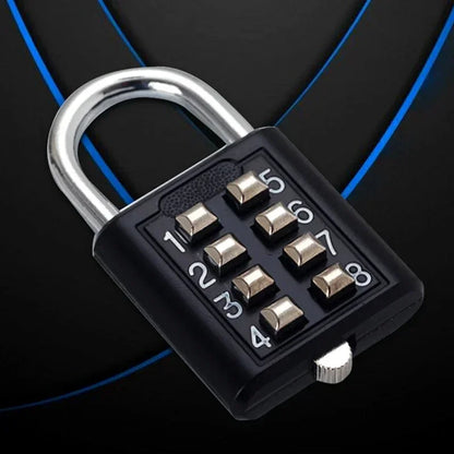 8-Digit Combination Padlock – Waterproof Zinc Alloy Travel Luggage & Outdoor Anti-Theft Smart Lock