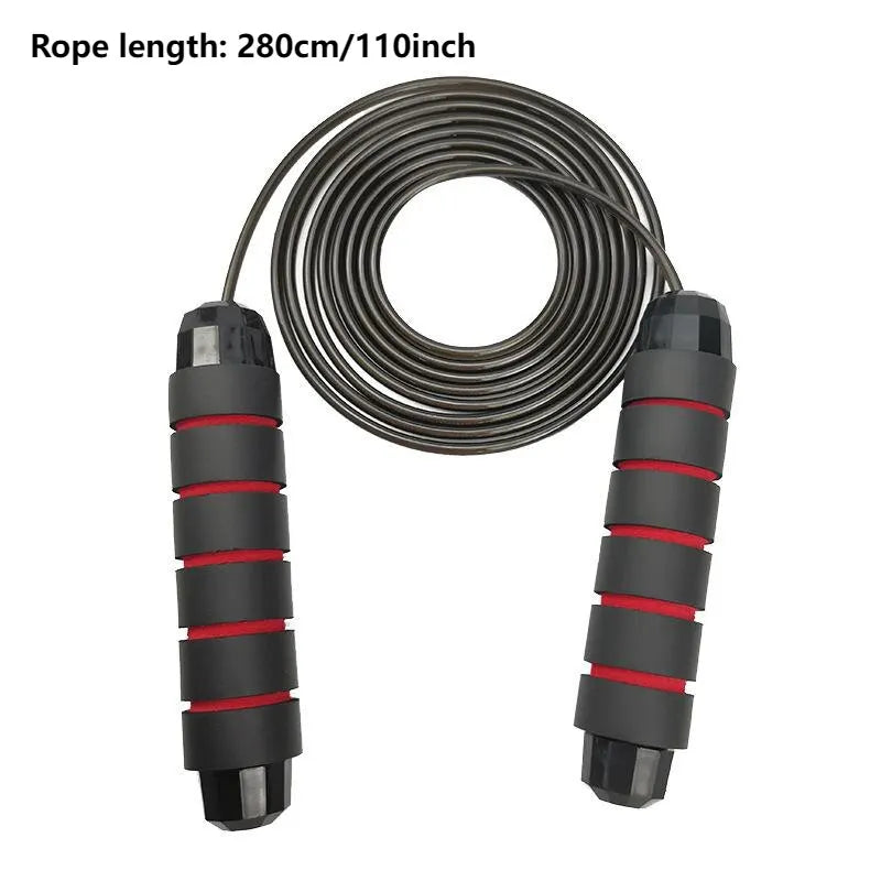 Professional Tangle-Free Jump Rope: Rapid Speed Jumping Rope with Foam Handle - Adjustable Steel Skipping Rope for Gym Fitness, Slim Body