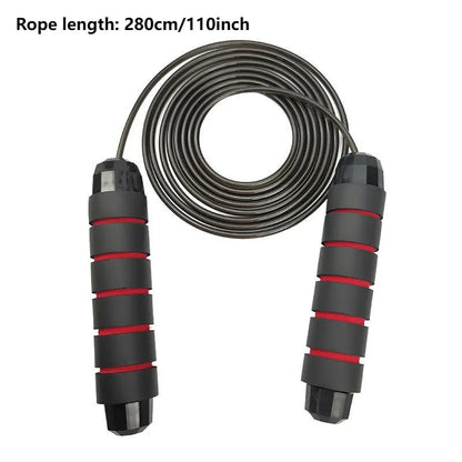 Professional Tangle-Free Jump Rope: Rapid Speed Jumping Rope with Foam Handle - Adjustable Steel Skipping Rope for Gym Fitness, Slim Body