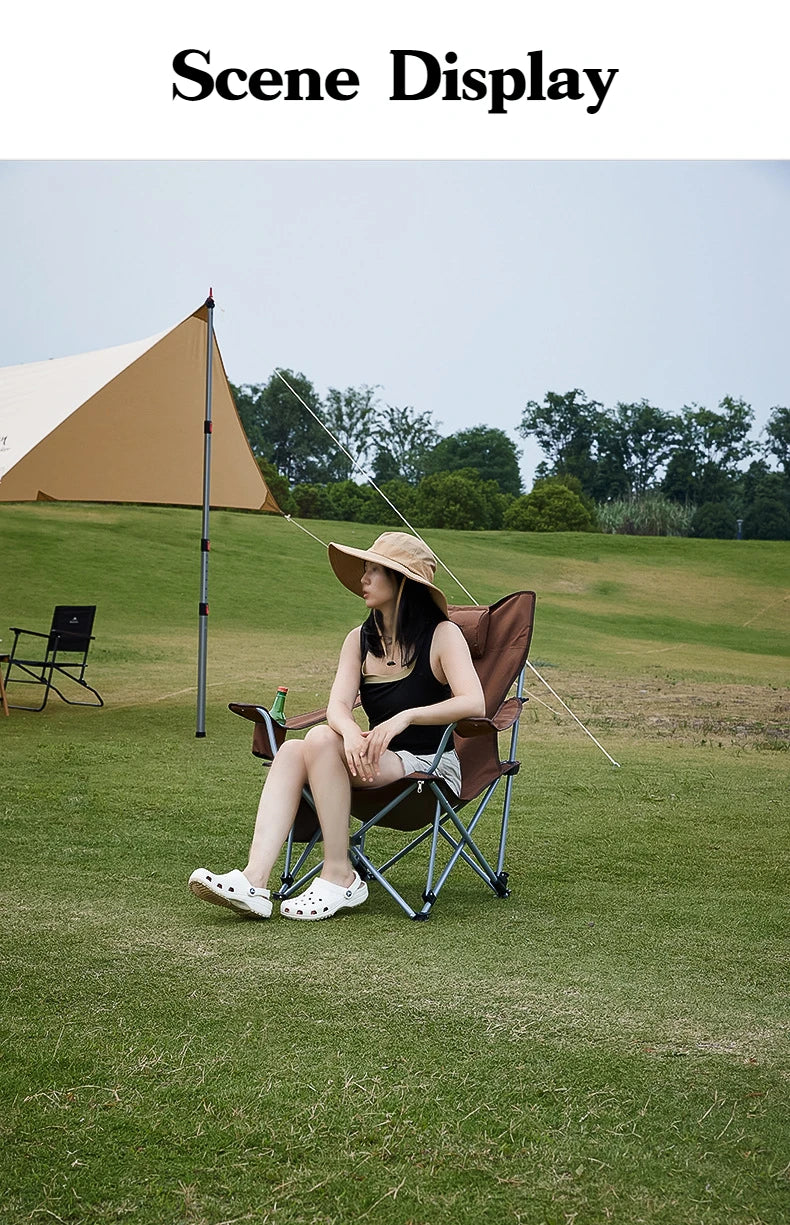 MOUNTAINHIKER 4-Speed Adjustable Folding Lounge Chair – Ultra-Light Portable Camping & Fishing Chair