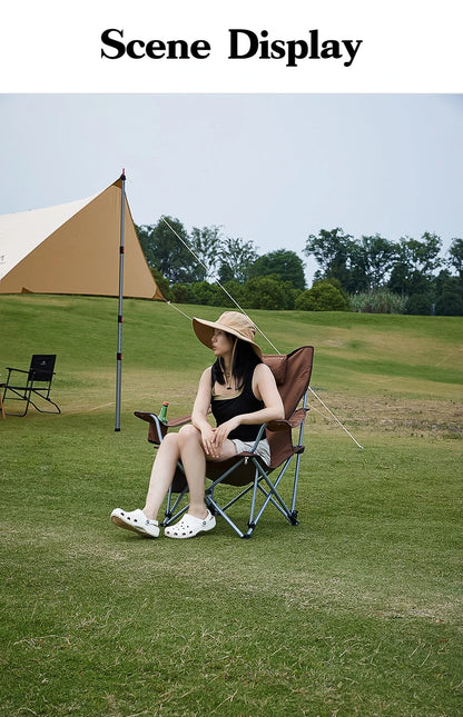 MOUNTAINHIKER 4-Speed Adjustable Folding Lounge Chair – Ultra-Light Portable Camping & Fishing Chair