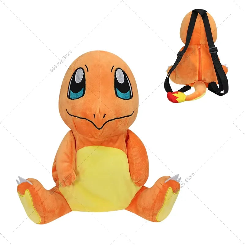 Pokémon Plush Backpack — Mimikyu, Eevee, Mew, Charmander, Gengar, Charizard, Piplup School Bag Gift for Kids & Adults