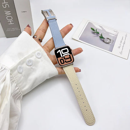 Genuine Leather Straps for Apple Watch – 40mm-49mm Bands for Series 5/6/7/8/9/10, SE & Ultra