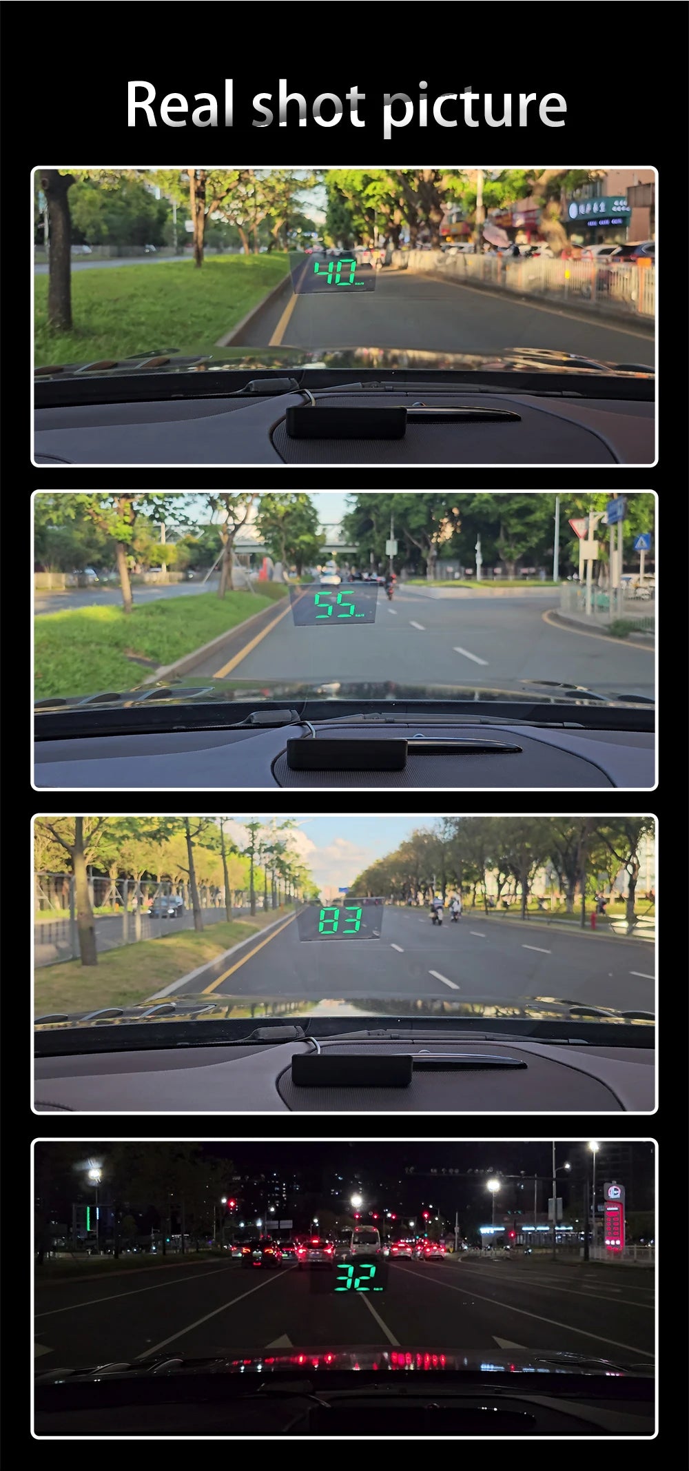 Car Head-Up Display M2 – HD GPS Speedometer, Digital Speed KMH Projector for All Cars, Auto Electronics Accessories