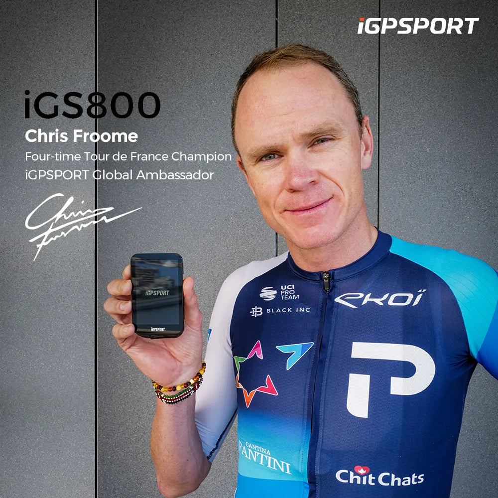iGPSPORT iGS800 Touchscreen Bike Computer - Professional GPS, Map Navigation, WiFi, ANT+, 50H Battery Life