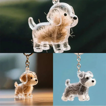 Dog Hair Storage Pendant Keychain – Cute Bag and Car Accessory, Jewelry Souvenir Gift for Dog Lovers