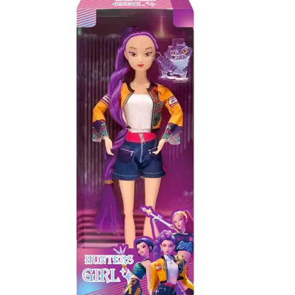 2025 Kpop Demon Hunters Doll Set – Rumi, Mira & Zoey Action Figures for Girls, DIY Plastic Princess Toys