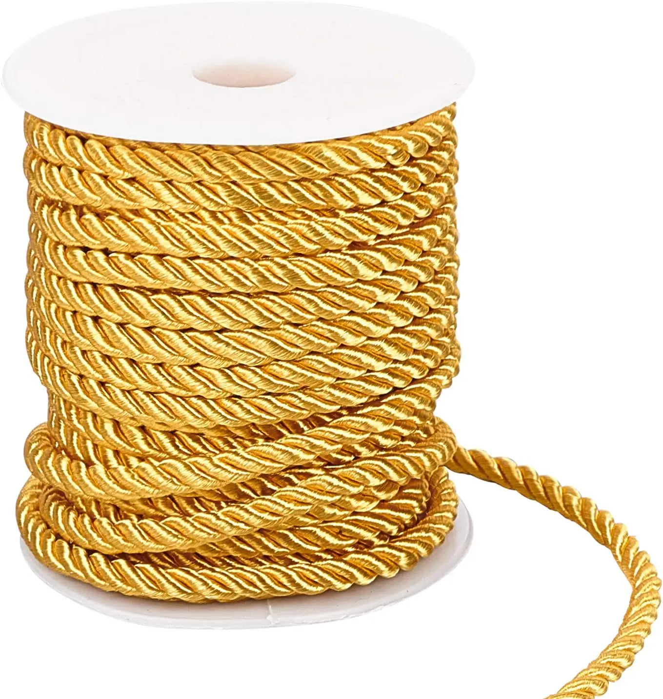 5MM Twisted Cord Rope Trim – Decorative Polyester Handmade Cording for Sewing, Crafts, Upholstery & Home Decor, 5m