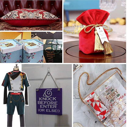 5MM Twisted Cord Rope Trim – Decorative Polyester Handmade Cording for Sewing, Crafts, Upholstery & Home Decor, 5m