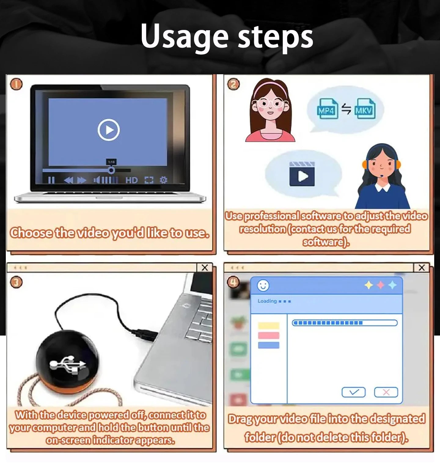 Customizable Video Glass Ball Lamp — DIY Spherical Pixel Display with Detachable Video & Sound Game Screen